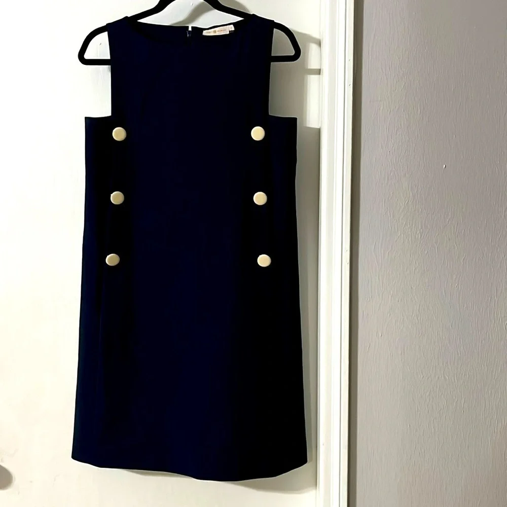 Tory Burch Navy Mini Dress Button